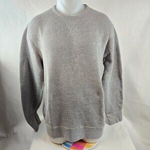 J Crew Vintage Fleece Sweatshirt Mens XL Gray Crewneck Pullover Casual Sweater A